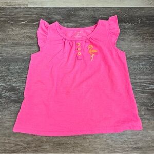 Carter's Pink Flutter Sleeve Tank Top 2T